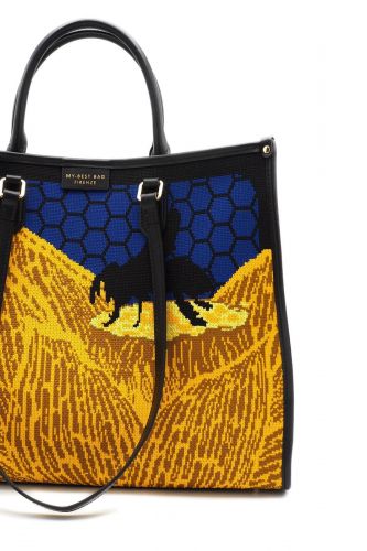 My-Best Bag  sac  femmes (Grand shopper Abeilles - 2007 Big Tote Abeilles) - Marine | Much more than shoes