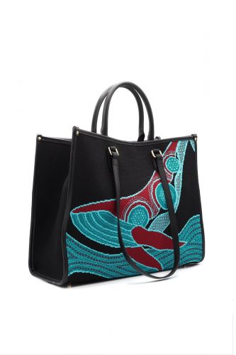 My-Best Bag  sac Bleu-multi femmes (Grand shopper Baleines - 2019  Big Tote Baleines) - Marine | Much more than shoes
