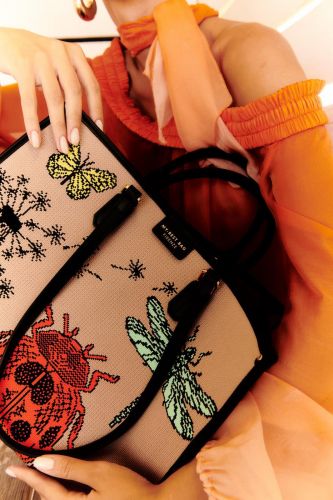 My-Best Bag  sac Beige femmes (Grand shopper beige & insectes multis - 2009 Big Tote Microcosme beige) - Marine | Much more than shoes