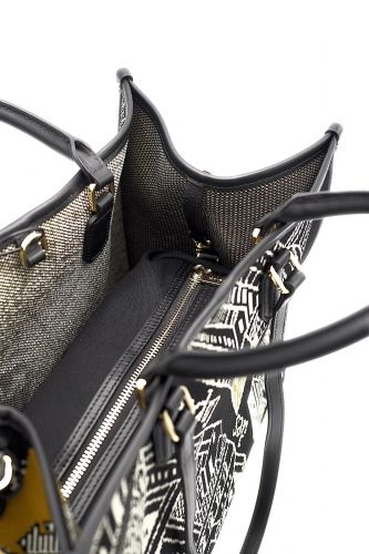 Sac cabas tissé à la main Paris Place Vendôme MY-BEST BAG | Marine