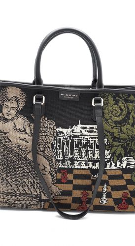 Sac cabas tissé à la main Versailles MY-BEST BAG | Marine