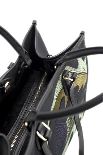 Sac cabas tissé à la main thème floral MY-BEST BAG | Marine