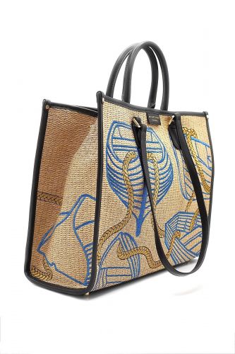 Sac cabas motif corde & barque MY-BEST BAG | Marine