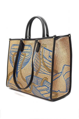 Sac cabas motif corde & barque MY-BEST BAG | Marine