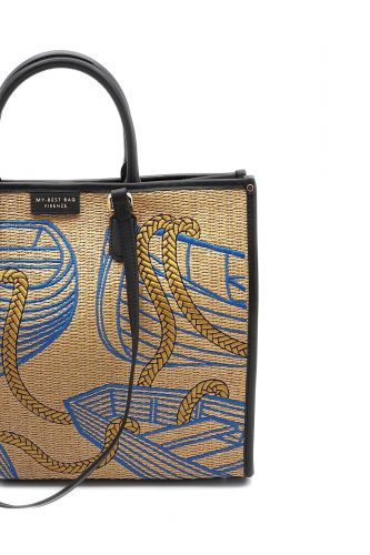 Sac cabas motif corde & barque MY-BEST BAG | Marine