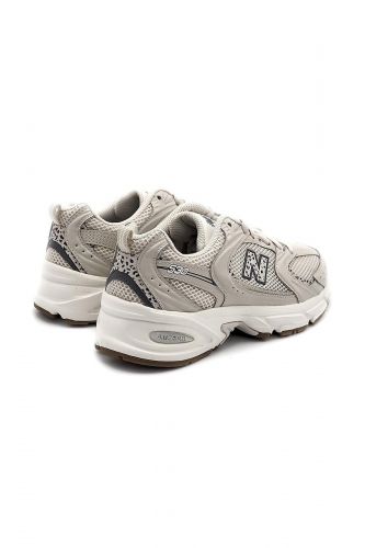 Baskets en cuir & tissu beige NEW BALANCE | Marine