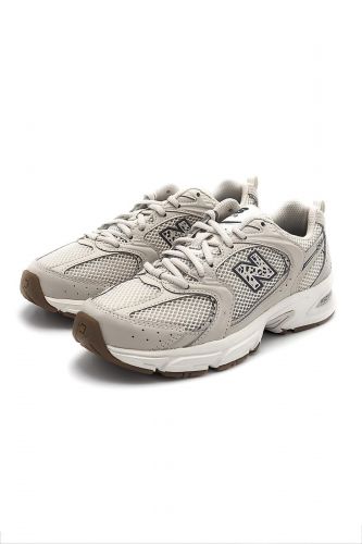 Baskets en cuir & tissu beige NEW BALANCE | Marine