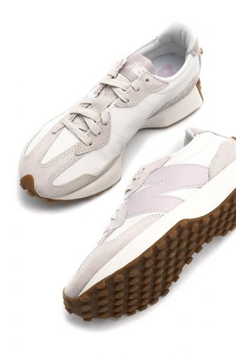 Baskets en nubuk & tissu beige NEW BALANCE | Marine