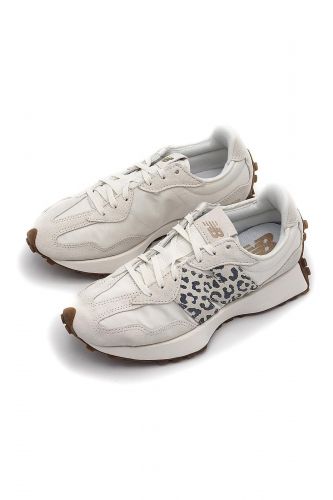 Baskets en nubuk & tissu beige NEW BALANCE | Marine