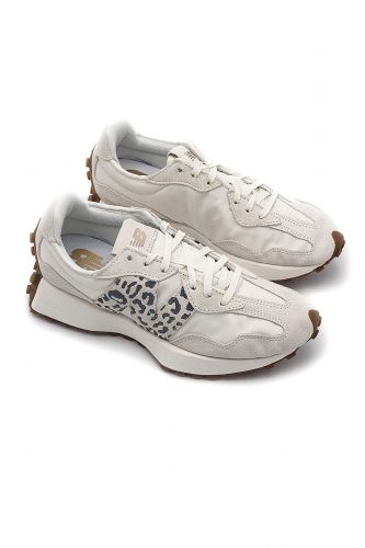 Baskets en nubuk & tissu beige NEW BALANCE | Marine