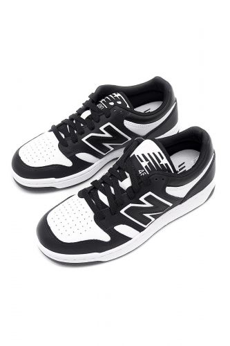 New Balance basket bas Noir/blanc unisex (semelle plate bicolore - BB480LBA noir & blanc) - Marine | Much more than shoes