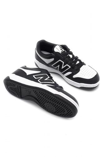 New Balance basket bas Noir/blanc unisex (semelle plate bicolore - BB480LBA noir & blanc) - Marine | Much more than shoes