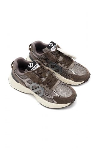 Sneaker grise à glitter et grosse semelle NO NAME | Marine
