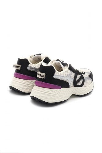 No Name basket bas Noir femmes (semelle runner noir/violet - CARTER RUNNER noir/argent) - Marine | Much more than shoes