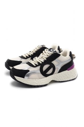 No Name basket bas Noir femmes (semelle runner noir/violet - CARTER RUNNER noir/argent) - Marine | Much more than shoes