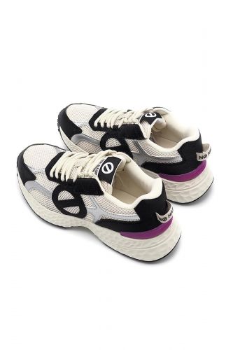 No Name basket bas Noir femmes (semelle runner noir/violet - CARTER RUNNER noir/argent) - Marine | Much more than shoes