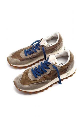 Nomad Society basket bas Taupe hommes (sneaker hyper souple taupe & beige lacet - MS110 beige/taupe) - Marine | Much more than shoes