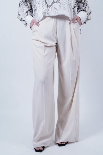 Pantalon long & large beige NUDE | Marine