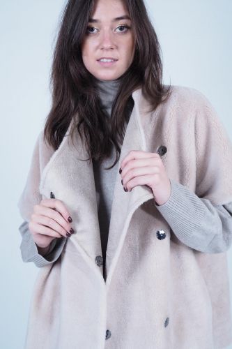 Oakwood manteau Camel femmes (manteau cape reversible - HANAE coffee) - Marine | Much more than shoes