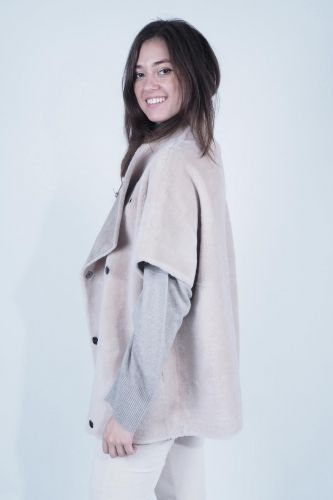 Oakwood manteau Camel femmes (manteau cape reversible - HANAE coffee) - Marine | Much more than shoes