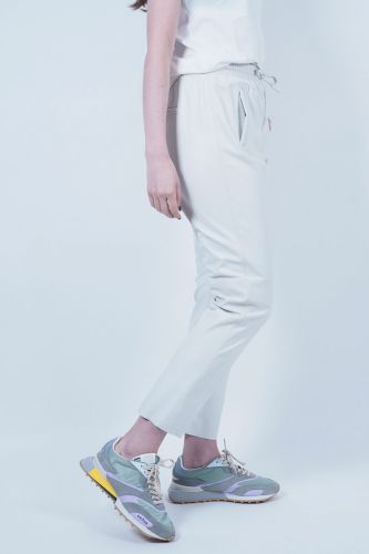 Pantalon en cuir blanc OAKWOOD | Marine