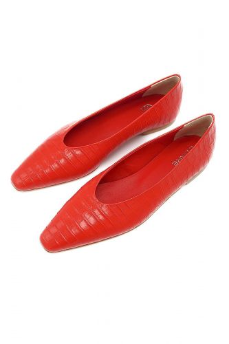 Ballerine pointue rouge ODARE | Marine