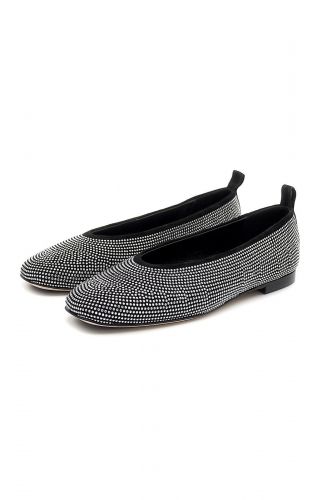 Odare Ballerines Noir femmes (Plate mini studs fond noir - AGATA noir studs argent) - Marine | Much more than shoes