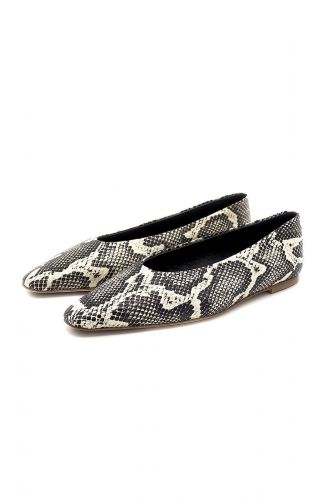 Odare Ballerines Python femmes (Plate python - BILBAO python) - Marine | Much more than shoes