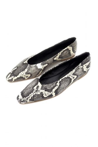 Odare Ballerines Python femmes (Plate python - BILBAO python) - Marine | Much more than shoes