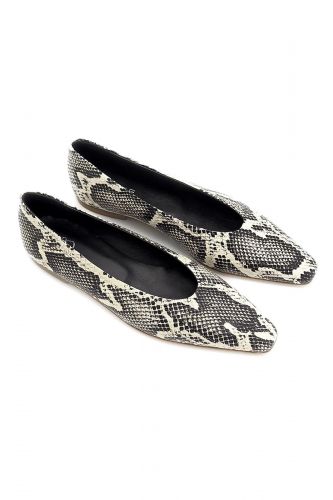 Odare Ballerines Python femmes (Plate python - BILBAO python) - Marine | Much more than shoes