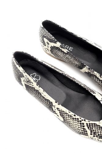 Ballerine pointue python ODARE | Marine