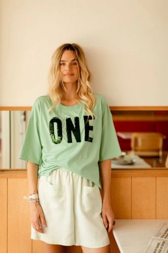 T-shirt vert clair ONE TEE | Marine