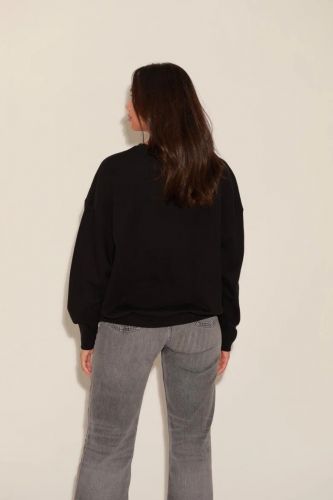 Sweat noir avec logo éclair en sequins noir ONE TEE | Marine