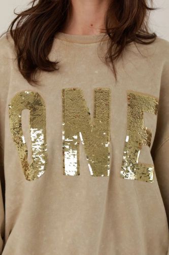 One Tee sweat  Beige femmes (Sweat ONE beige - ALAN Sweat beige ONE) - Marine | Much more than shoes