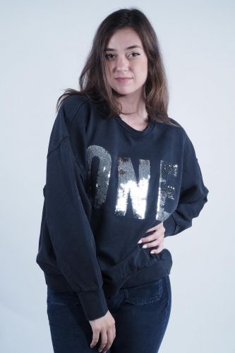 One Tee sweat  Gris femmes (sweat - ALAN carbone) - Marine | Much more than shoes