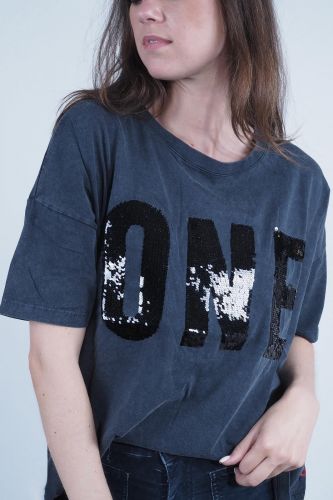 One Tee tee-Shirt  femmes (TeeShirt glitter paillettes - ROXIE Glitter paillettes) - Marine | Much more than shoes