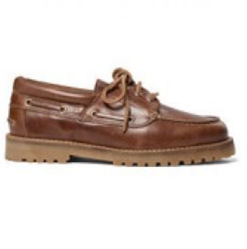 Boat shoe cuir naturel avec semelle crantée PAVEMENT | Marine