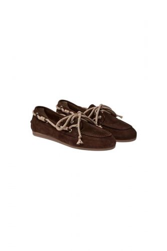 Boatshoe marron avec lacets beige PAVEMENT | Marine