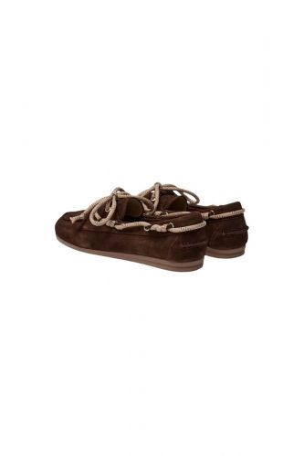 Boatshoe marron avec lacets beige PAVEMENT | Marine