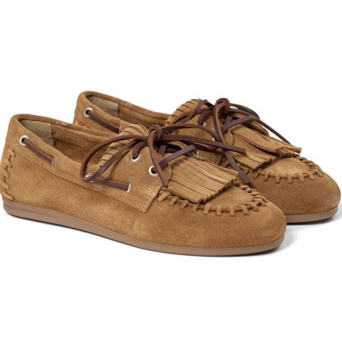 Boatshoe camel à franges et lacets marron PAVEMENT | Marine