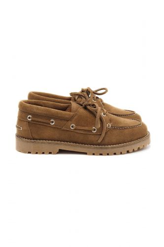 Boatshoes camel à semelle crantée PAVEMENT | Marine