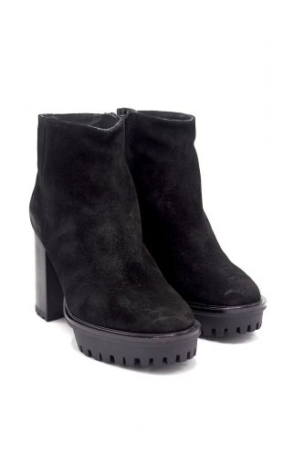 Pedro Miralles boots Noir femmes (PM-Boots talon haut & large - 28879 Boots daim noir) - Marine | Much more than shoes