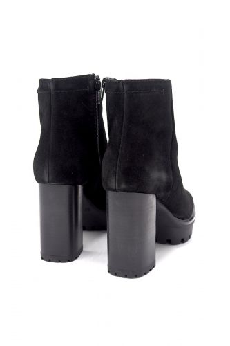 Pedro Miralles boots Noir femmes (PM-Boots talon haut & large - 28879 Boots daim noir) - Marine | Much more than shoes