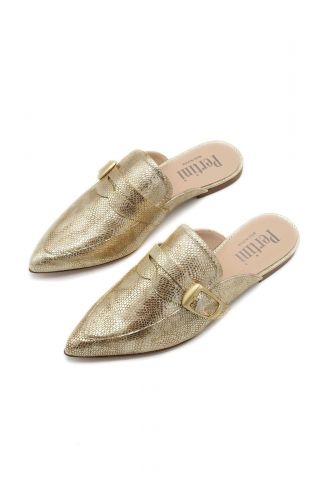 Pertini mule Or femmes (mule mocassin - 33163 D7 mule or) - Marine | Much more than shoes