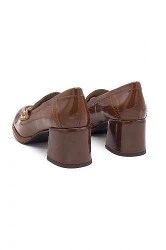 Pertini mocassin Brun-multi femmes (talon large uni multi brun cognac - 32773 ½ T vernis cognac multi) - Marine | Much more than shoes