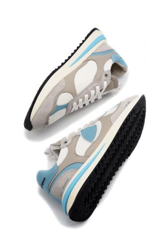 Philippe Model basket bas Blanc hommes (Basket sportif  - OLYMPIC TR02 blanc + logo turq) - Marine | Much more than shoes