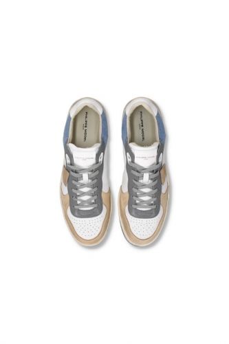 Philippe Model basket bas Blanc hommes (Basket sportif basse  - PIGALLE VP03 blanc/beige) - Marine | Much more than shoes