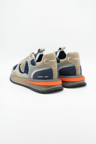 Baskets basses en nubuk bleu et gris PHILIPPE MODEL | Marine