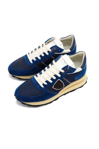 Philippe Model basket bas Bleu hommes (Basses semelle compensée  - TROPEZ 2.1 WT04 bleu vif) - Marine | Much more than shoes