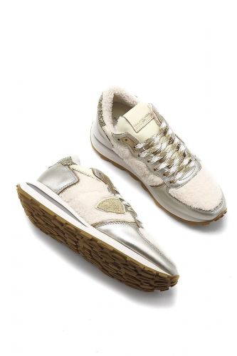 Baskets argenté et teddy rose PHILIPPE MODEL | Marine